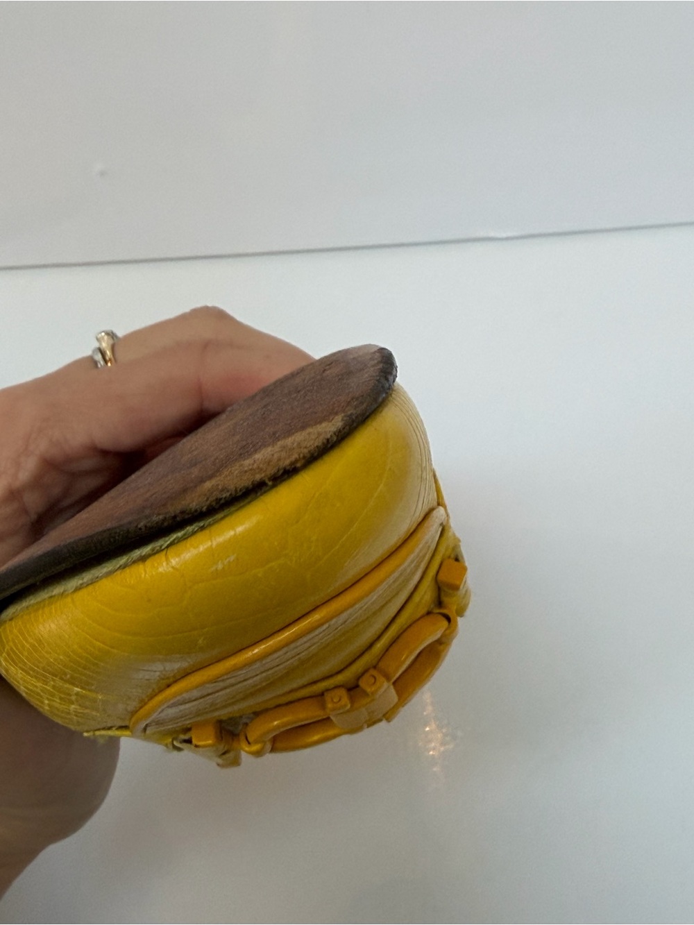 Salvatore Ferragamo Yellow Croc-Embossed Leather Loafers, 6 - Picture 7 of 11